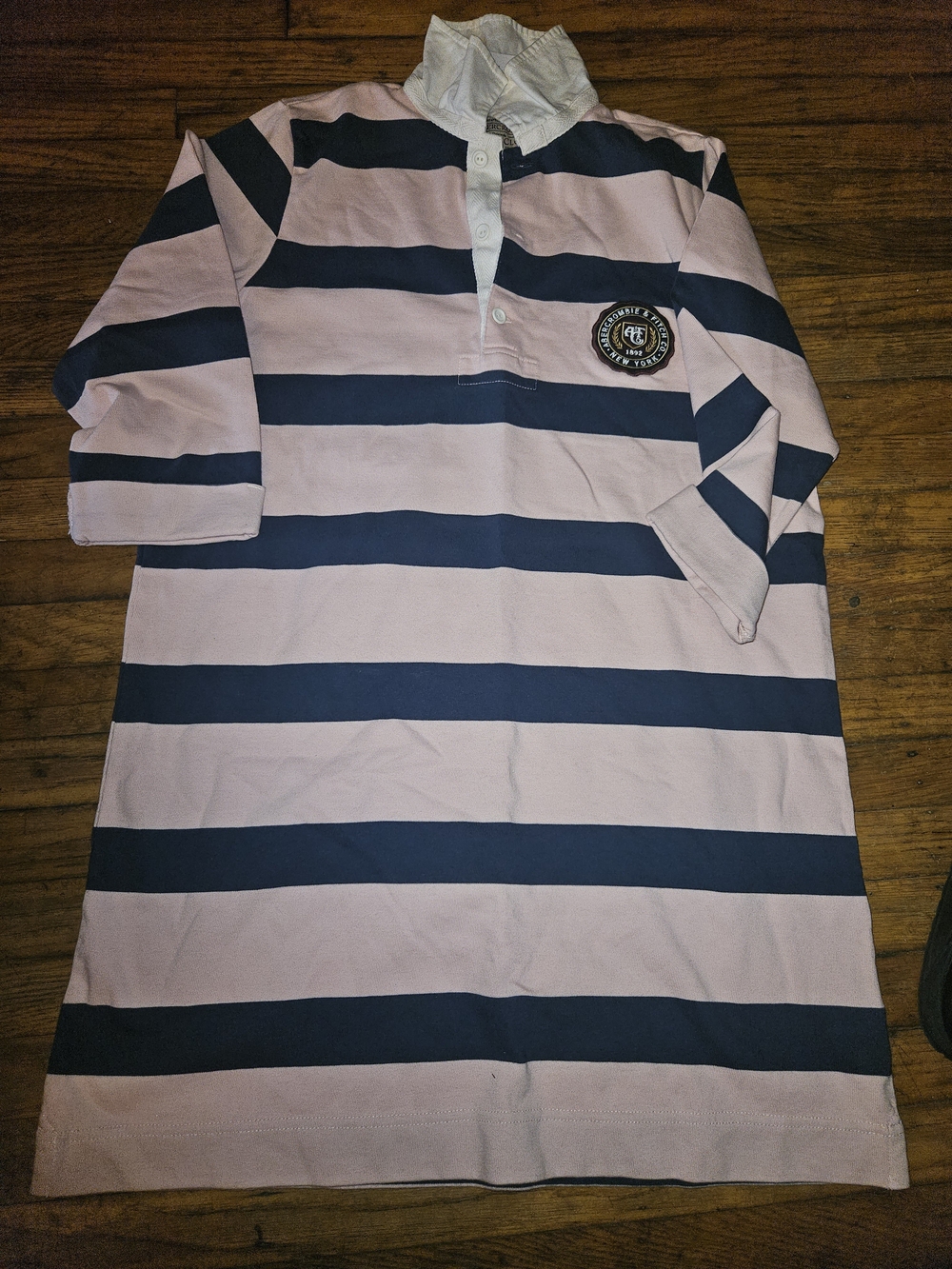 Abercrombie & Fitch Pink and Navy Striped Mini Dress